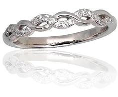 Diamond Sky Jewelry Sidabrinis žiedas su cirkoniais „Namejs IV“