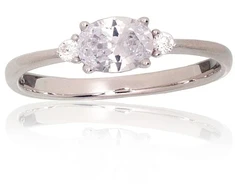 Diamond Sky Jewelry Sidabrinis žiedas su cirkoniais „Sidabrinis Mist“