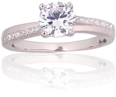 Diamond Sky Jewelry Sidabrinis žiedas su cirkoniais „Junona XVI“