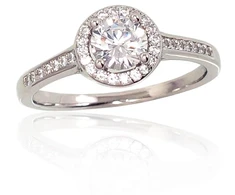 Diamond Sky Jewelry Sidabrinis žiedas su cirkoniais „Širdys ir Strėlės VI“