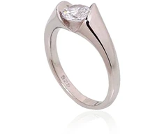 Diamond Sky Jewelry Sidabrinis žiedas su cirkoniais „Rotunda“