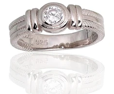 Diamond Sky Jewelry Sidabrinis žiedas su cirkoniais „Tokijas III“