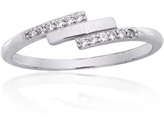 Diamond Sky Jewelry Sidabrinis žiedas su cirkoniais „Parallel“