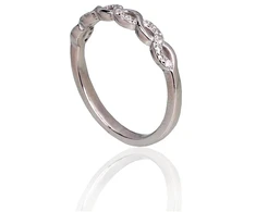 Diamond Sky Jewelry Sidabrinis žiedas su cirkoniais „Namejs IV“
