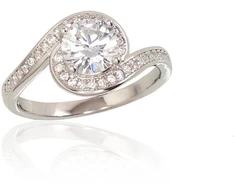 Diamond Sky Jewelry Sidabrinis žiedas su cirkoniais „Kometa“