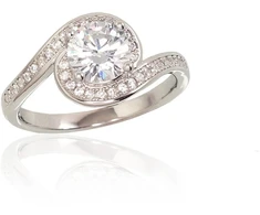 Diamond Sky Jewelry Sidabrinis žiedas su cirkoniais „Kometa“