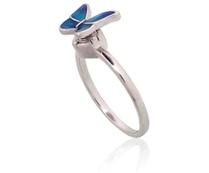 Diamond Sky Jewelry Sidabrinis žiedas su emaliu „Butterfly Waltz“