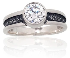 Diamond Sky Jewelry Sidabrinis žiedas su cirkoniais „Gothic“