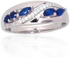 Diamond Sky Jewelry Sidabrinis žiedas su cirkoniais „Louise II“