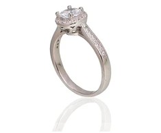 Diamond Sky Jewelry Sidabrinis žiedas su cirkoniais „Širdys ir Strėlės II“