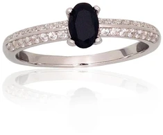 Diamond Sky Jewelry Sidabrinis žiedas su cirkoniais „Evening Star“