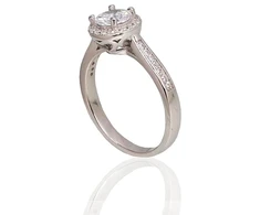 Diamond Sky Jewelry Sidabrinis žiedas su cirkoniais „Širdys ir Strėlės II“