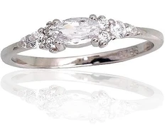 Diamond Sky Jewelry Sidabrinis žiedas su cirkoniais „Vienna“