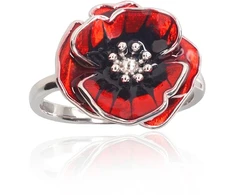 Diamond Sky Jewelry Sidabrinis žiedas su emaliu „Tango“