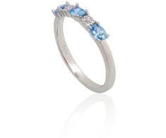 Diamond Sky Jewelry Sidabrinis žiedas su cirkoniais „Kamelija IV“