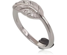 Diamond Sky Jewelry Sidabrinis žiedas su cirkoniais „Sidabrinis Leaf“