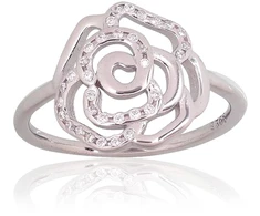 Diamond Sky Jewelry Sidabrinis žiedas su cirkoniais „Rose III“