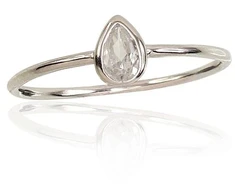 Diamond Sky Jewelry Sidabrinis žiedas su cirkoniais „Crystal Tear“