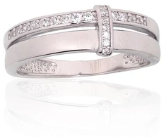 Diamond Sky Jewelry Sidabrinis žiedas su cirkoniais „Shining Path“