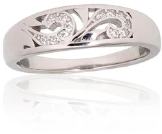 Diamond Sky Jewelry Sidabrinis žiedas su cirkoniais „Louise V“