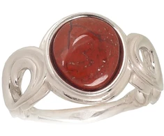Diamond Sky Jewelry Sidabrinis žiedas su jaspiu „Ancient Ember“
