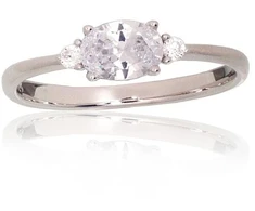 Diamond Sky Jewelry Sidabrinis žiedas su cirkoniais „Sidabrinis Mist“