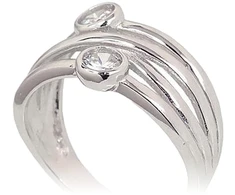 Diamond Sky Jewelry Sidabrinis žiedas su cirkoniais „Orbita II“