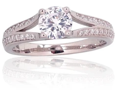 Diamond Sky Jewelry Sidabrinis žiedas su cirkoniais „Starlight Vow“