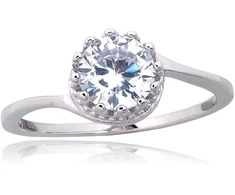Diamond Sky Jewelry Sidabrinis žiedas su cirkoniais „Prabanga III“