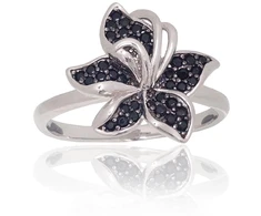 Diamond Sky Jewelry Sidabrinis žiedas su cirkoniais „Frost Petal“