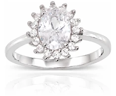 Diamond Sky Jewelry Sidabrinis žiedas su cirkoniais „Ferro V“