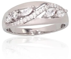 Diamond Sky Jewelry Sidabrinis žiedas su cirkoniais „Louise III“