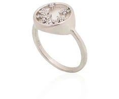 Diamond Sky Jewelry Sidabrinis žiedas su cirkoniais ir perlamutru „Star Cluster“