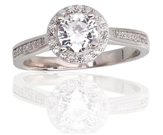 Diamond Sky Jewelry Sidabrinis žiedas su cirkoniais „Širdys ir Strėlės II“