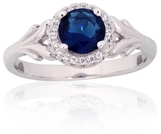 Diamond Sky Jewelry Sidabrinis žiedas su cirkoniais „Širdys ir Strėlės IX“