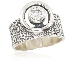 Diamond Sky Jewelry Sidabrinis žiedas su cirkoniais „Orbita“