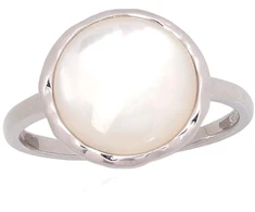 Diamond Sky Jewelry Sidabrinis žiedas su perlamutru „Pearl Moon“