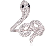 Diamond Sky Jewelry Sidabrinis žiedas su cirkoniais „Gundytoja Gyvatė II“