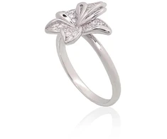 Diamond Sky Jewelry Sidabrinis žiedas su cirkoniais „Flower II“