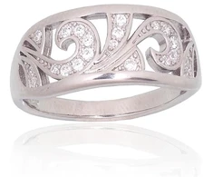 Diamond Sky Jewelry Sidabrinis žiedas su cirkoniais „Andorra“