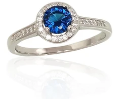 Diamond Sky Jewelry Sidabrinis žiedas su cirkoniais „Širdys ir Strėlės VII“
