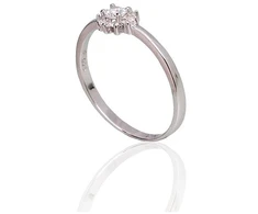 Diamond Sky Jewelry Sidabrinis žiedas su cirkoniais „Širdys ir Strėlės III“