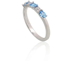 Diamond Sky Jewelry Sidabrinis žiedas su cirkoniais „Kamelija IV“