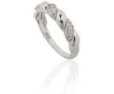 Diamond Sky Jewelry Sidabrinis žiedas su cirkoniais „Louisa IX“
