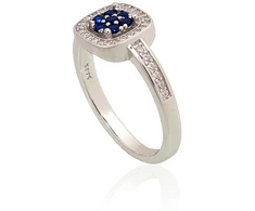 Diamond Sky Jewelry Sidabrinis žiedas su cirkoniais „Akmeninė Gėlė II“