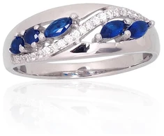 Diamond Sky Jewelry Sidabrinis žiedas su cirkoniais „Louise II“