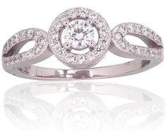 Diamond Sky Jewelry Sidabrinis žiedas su cirkoniais „Cruise II“