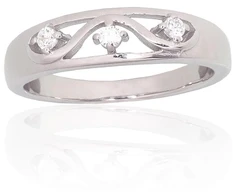 Diamond Sky Jewelry Sidabrinis žiedas su cirkoniais „Louise VII“