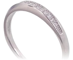 Diamond Sky Jewelry Sidabrinis žiedas su cirkoniais „Shining Path V“
