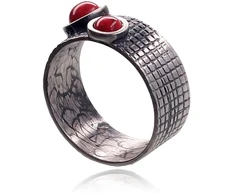 Diamond Sky Jewelry Sidabrinis žiedas su koralais „Coral Magic“